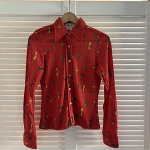 Vintage Gimbels Shirt, Made in Italy, Size M